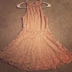 Papaya Salmon Lace Dress